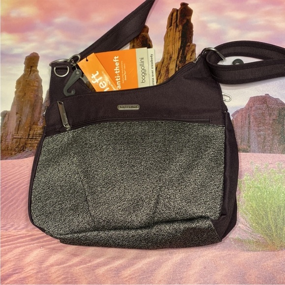 Baggallini Handbags - Baggallini Cross Over Crossbody Anti-theft Bag